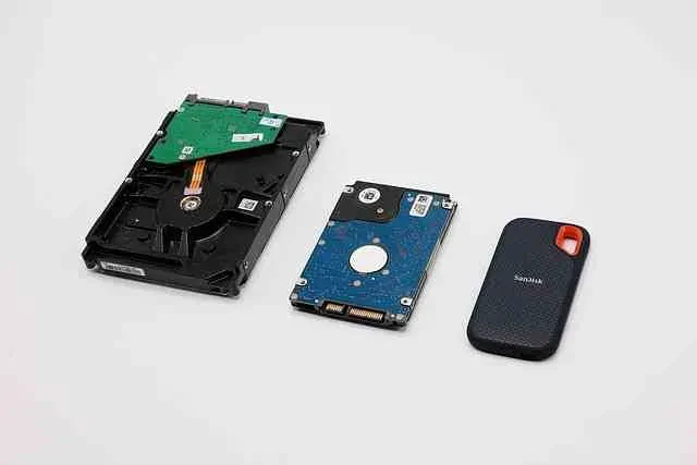 ssd and hard drive external and internal look