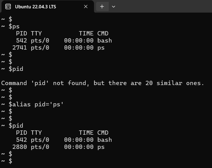 Creating Aliases in bash shell