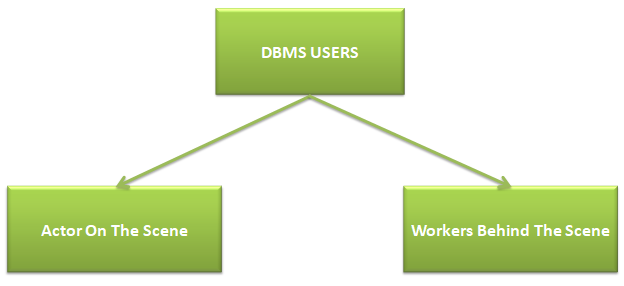 Main types of DBMS users
