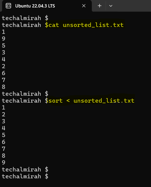 Sort the contents of unsorted_list.txt