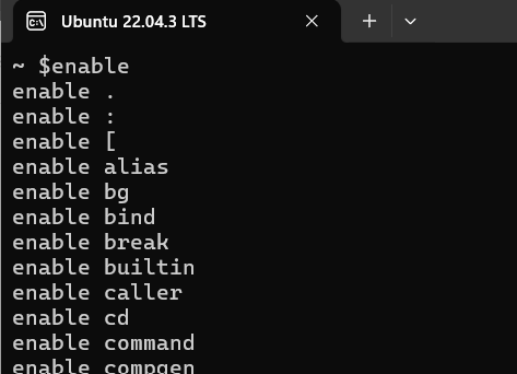 enable command output in bash